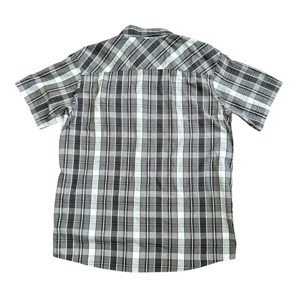 Mountain Hardwear Shirt Men’s L Plaid Button Up Gray Hiking Workwear - Picture 3 of 8